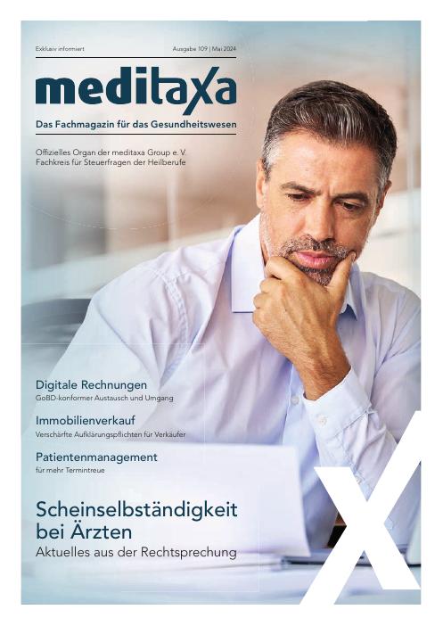 Titelseite meditaxa Ausgabe 109, Mai 2024